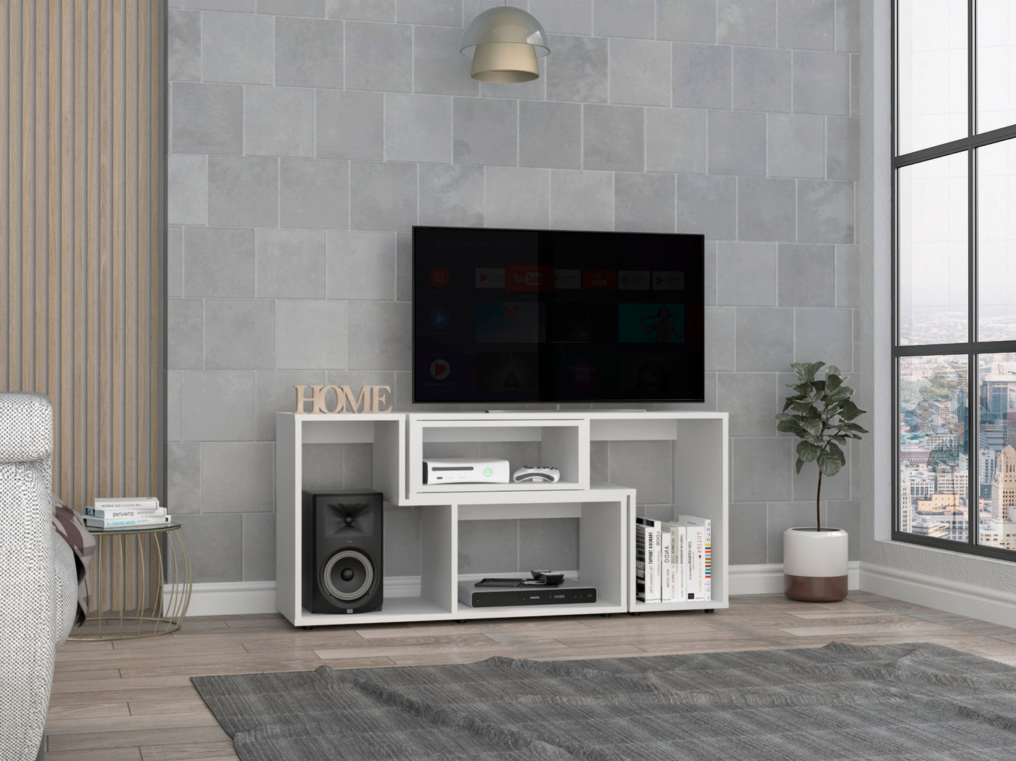 Rack Tv Extensible Beijing Rta Blanco
