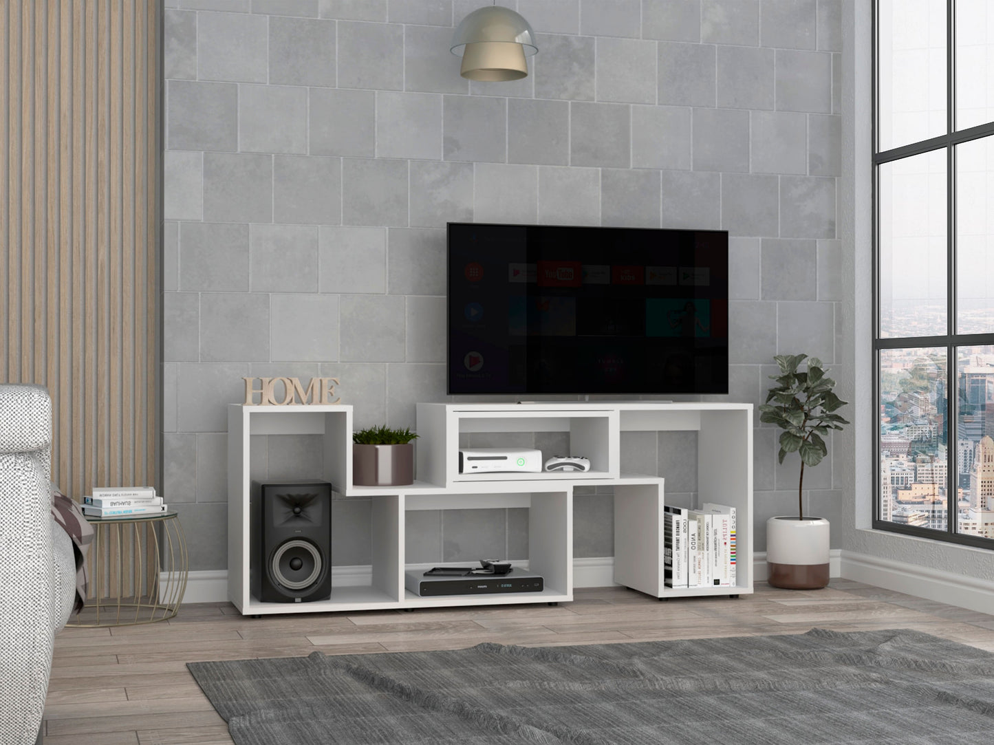 Rack Tv Extensible Beijing Rta Blanco