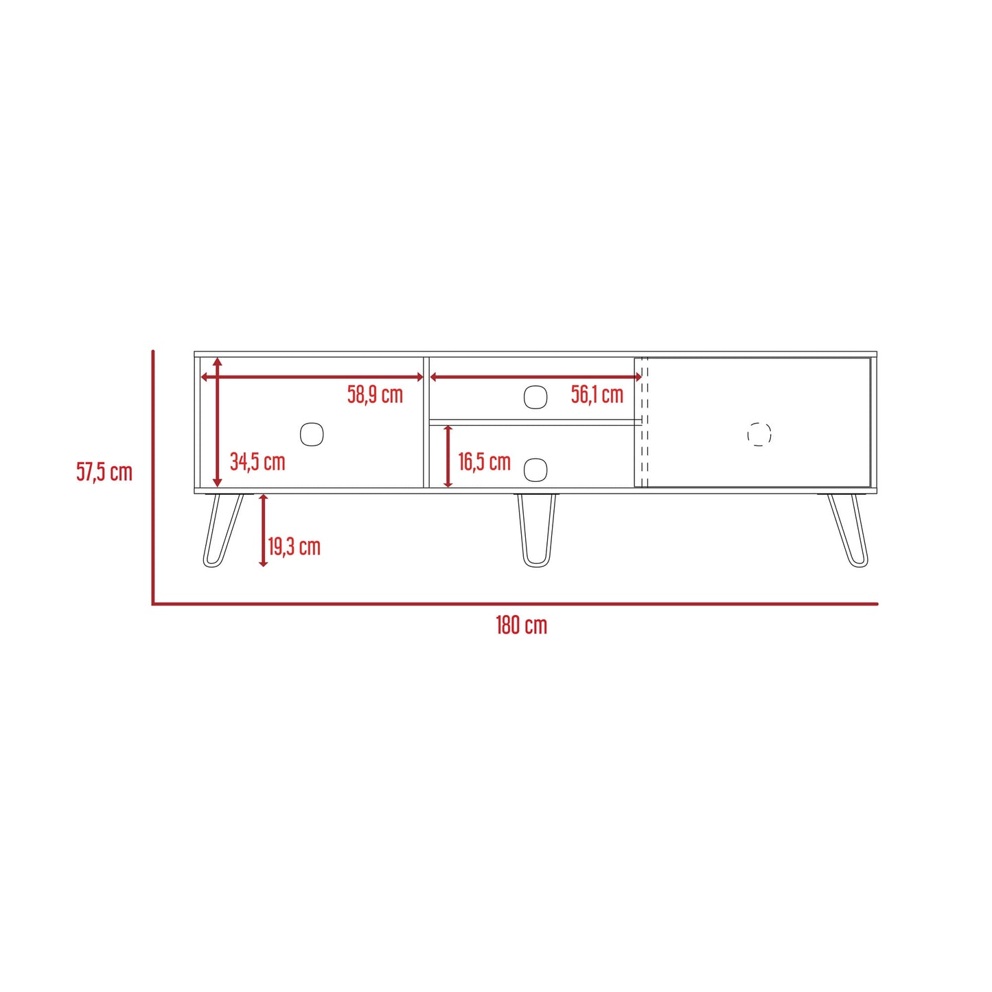 Mueble Para Tv 70'' Z 180 Andorra Bellota