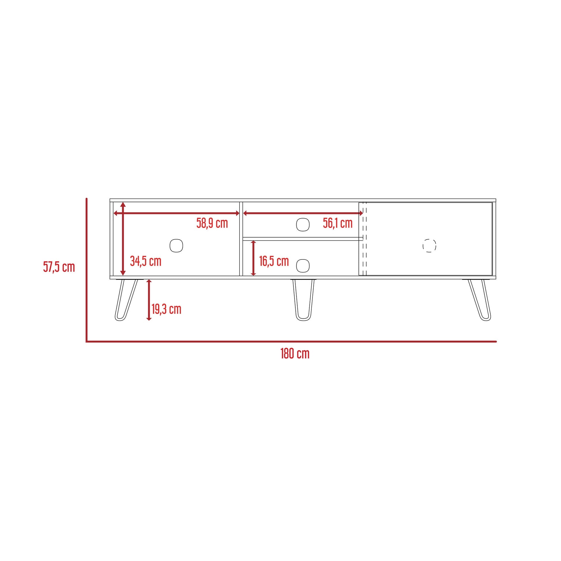 Mueble Para Tv 70'' Z 180 Andorra Bellota