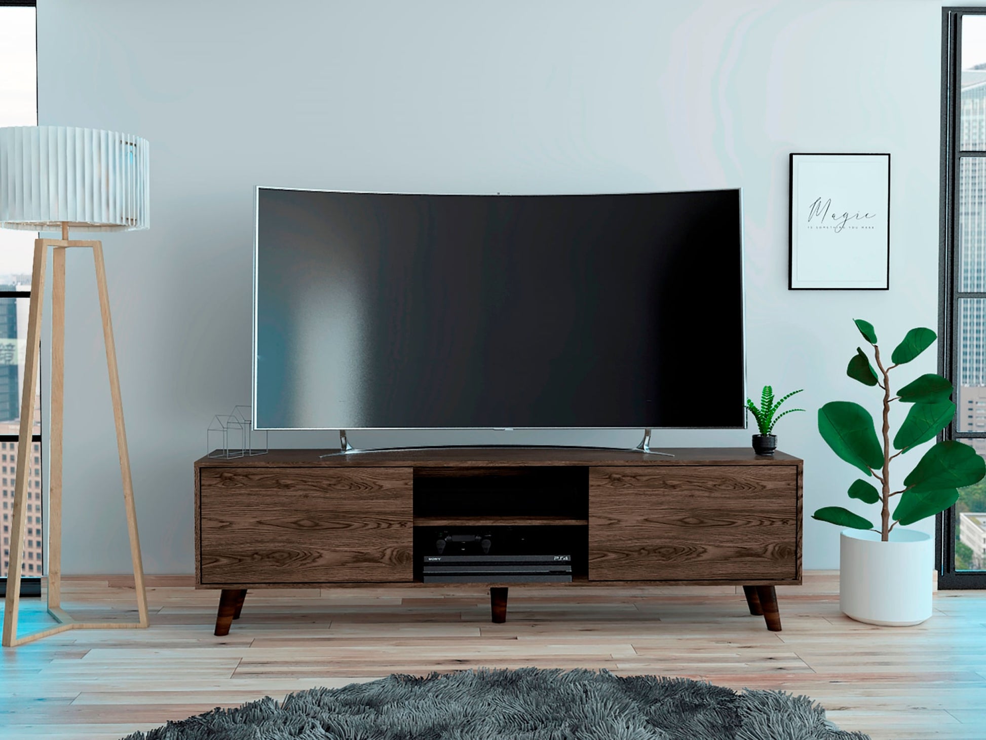 Rack Para Tv 80'' Z 180 2P Rta Milan
