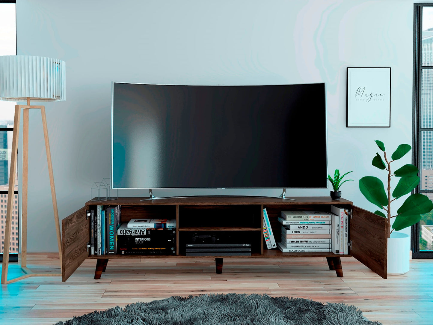 Rack Para Tv 80'' Z 180 2P Rta Milan