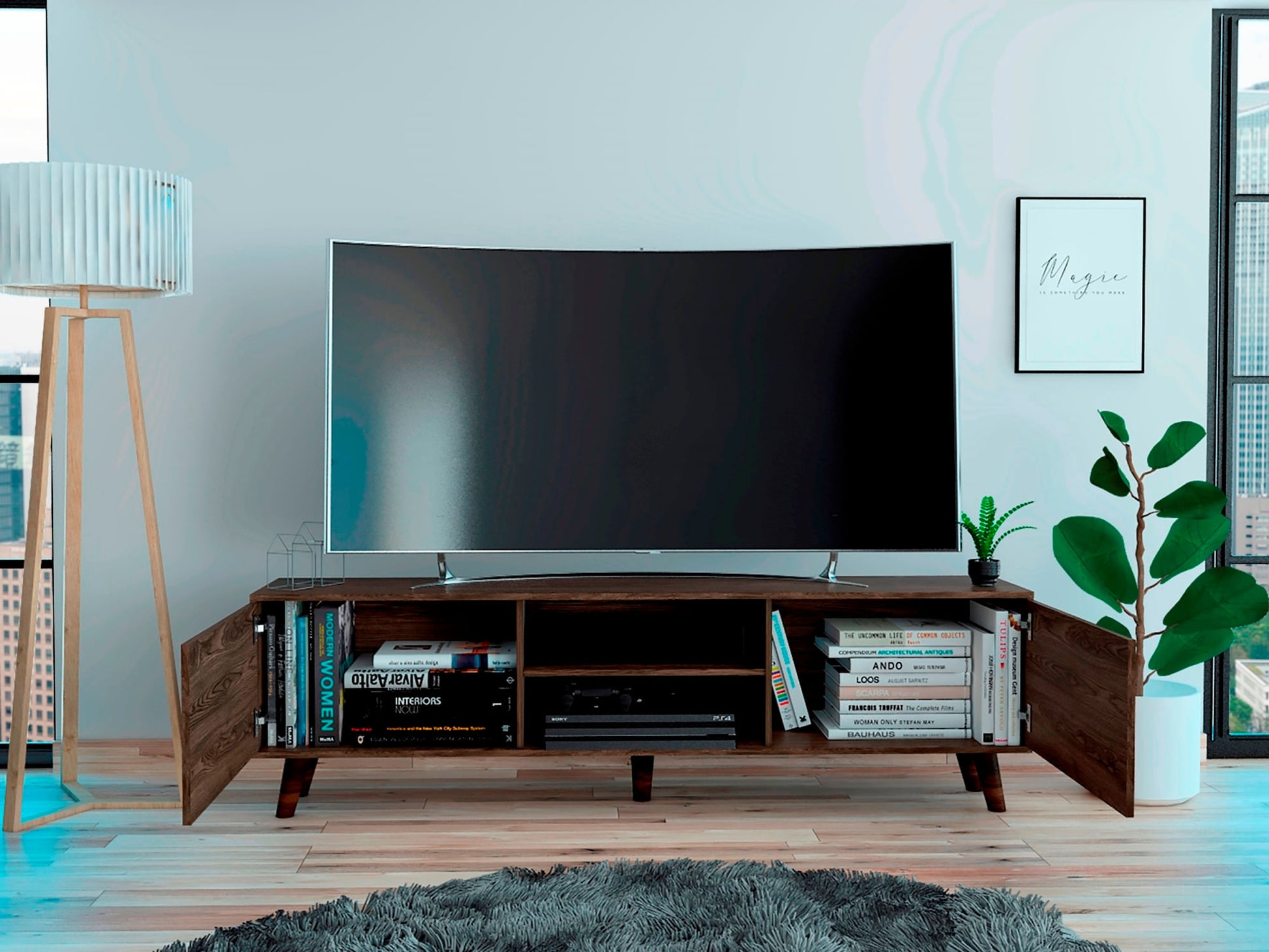 Rack Para Tv 80'' Z 180 2P Rta Milan