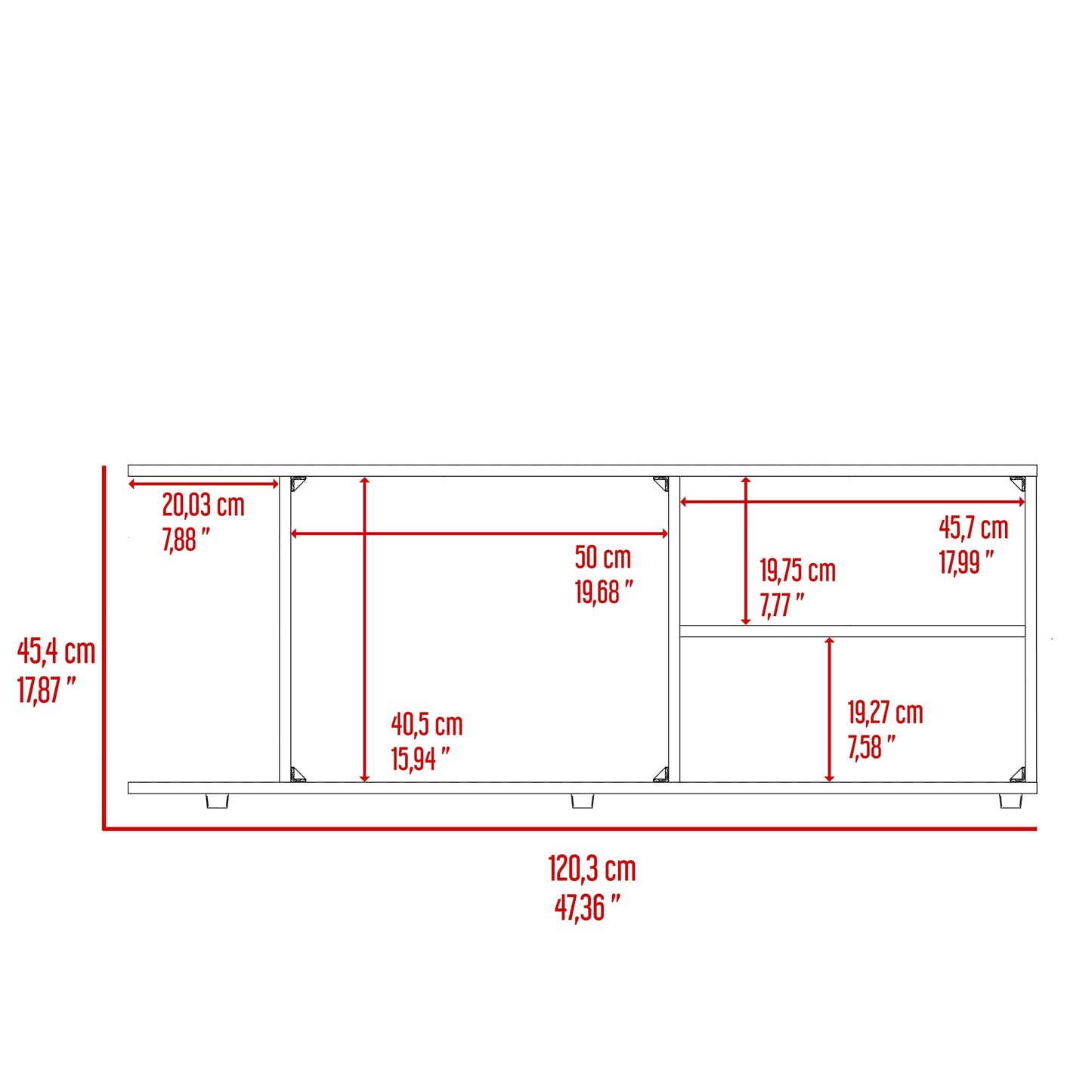 Rack De Tv 50'' Goodwood 45X120X34 Rta Fresno
