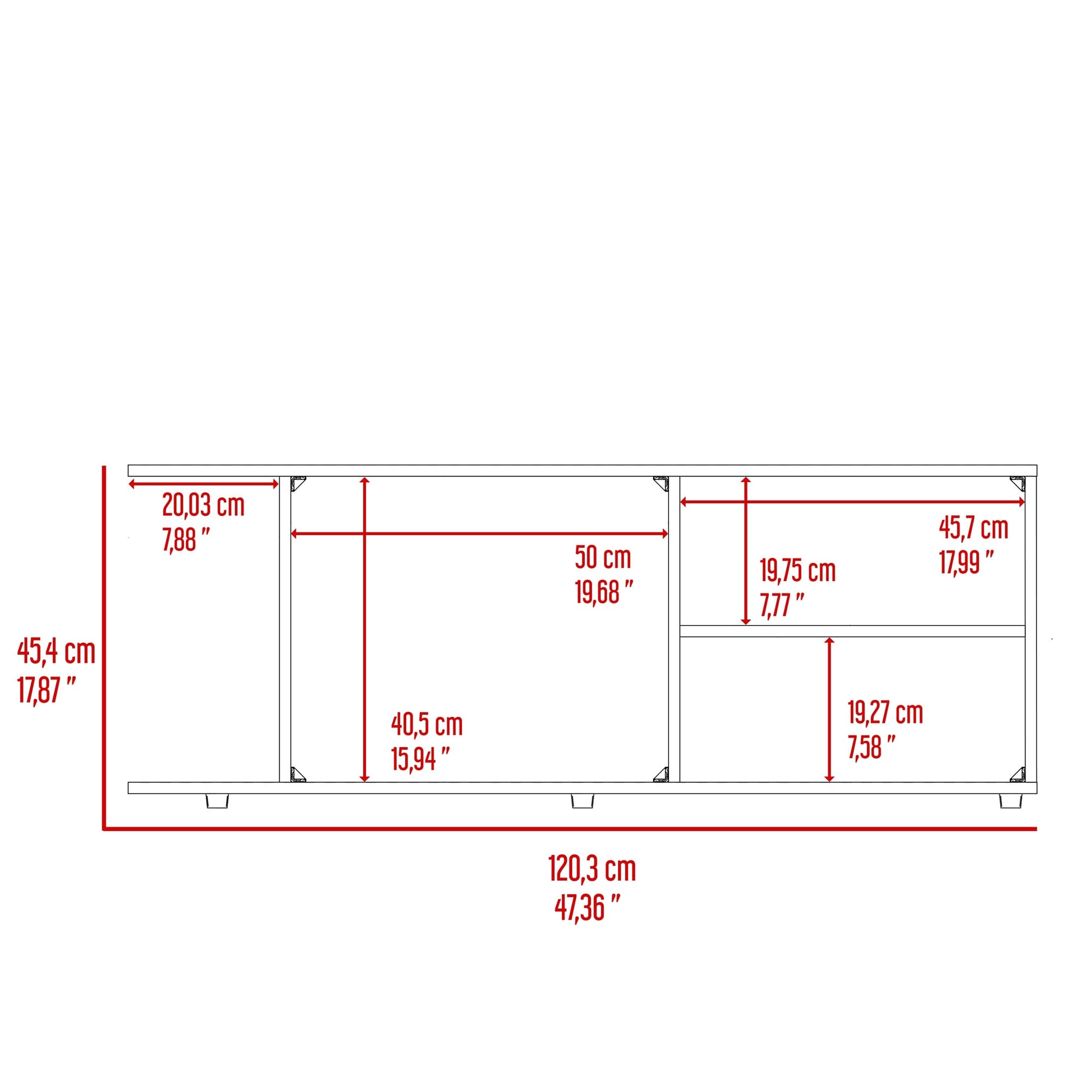 Rack De Tv 50'' Goodwood 45X120X34 Rta Fresno