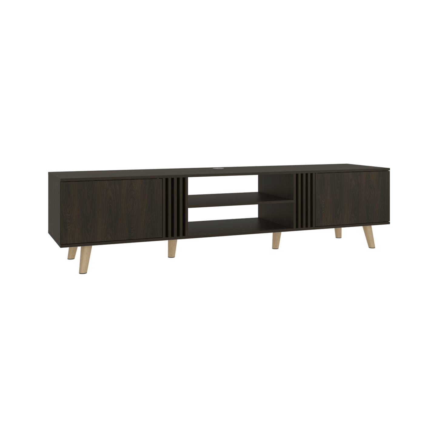 Rack Para Tv 75 Shawnee 50X200X50 Rta Nogal Eu"