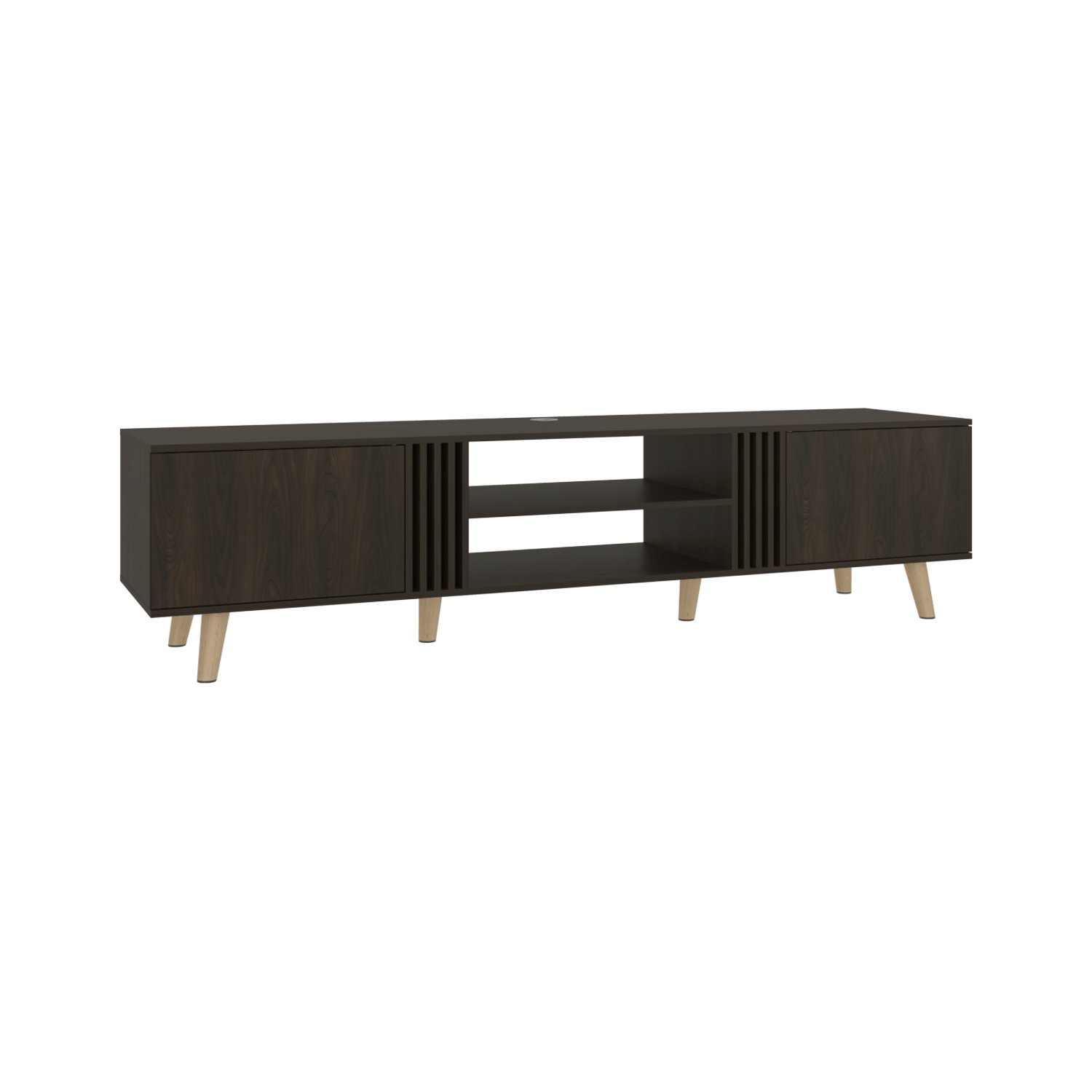 Rack Para Tv 75 Shawnee 50X200X50 Rta Nogal Eu"