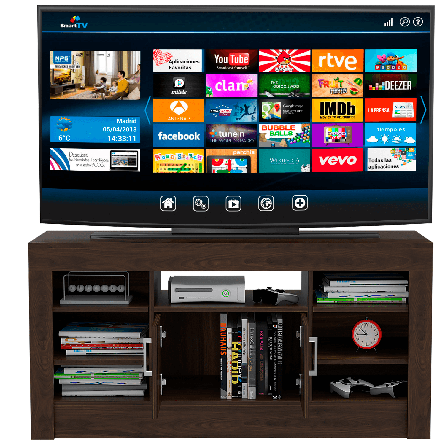 Rack Para Tv Romanzino Rta Nogal