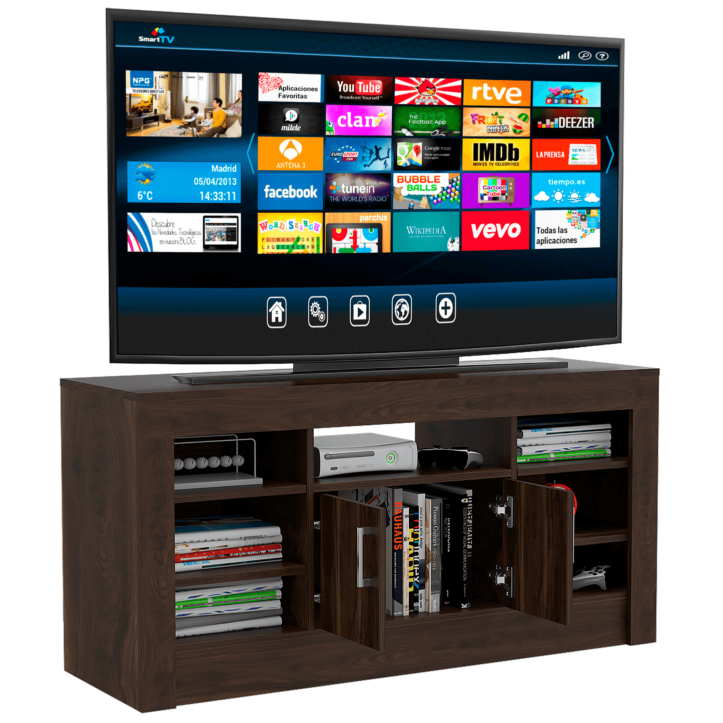 Rack Para Tv Romanzino Rta Nogal