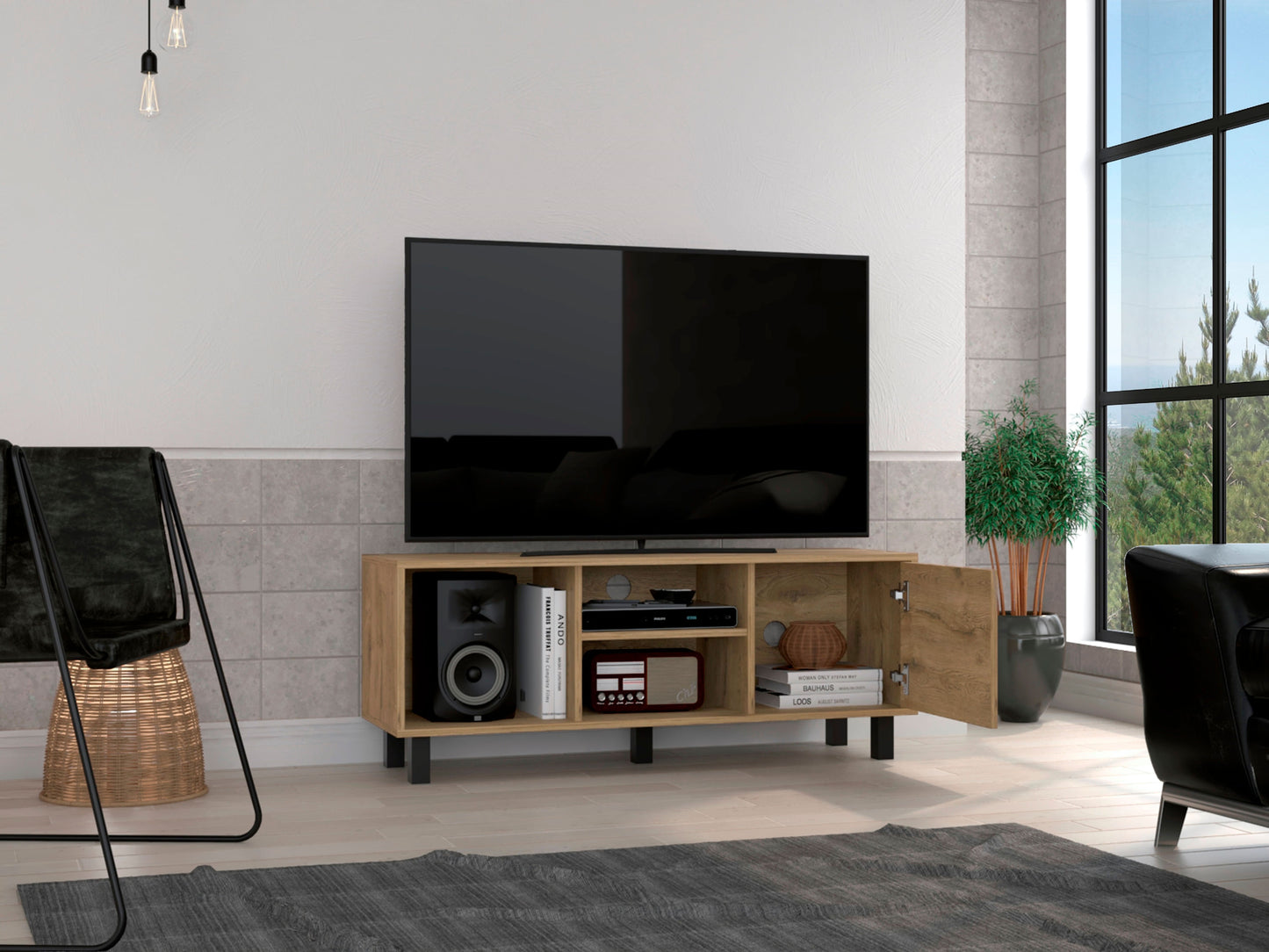 Rack Para Tv Tunez 45'' Rta Macadamia