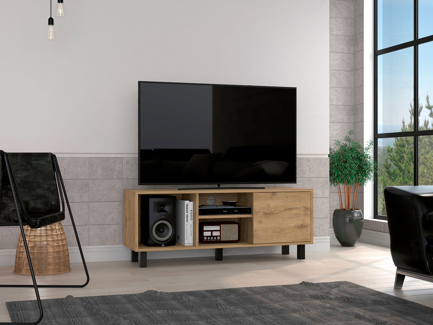 Rack Para Tv Tunez 45'' Rta Macadamia