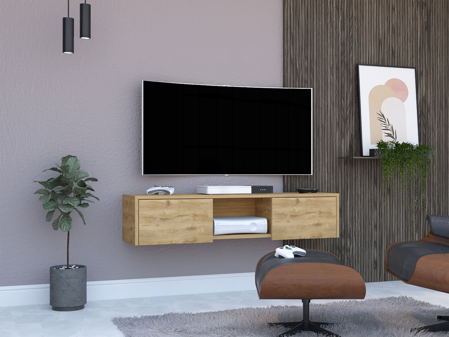 Repisa De Tv Glen 125 Rta Macadamia