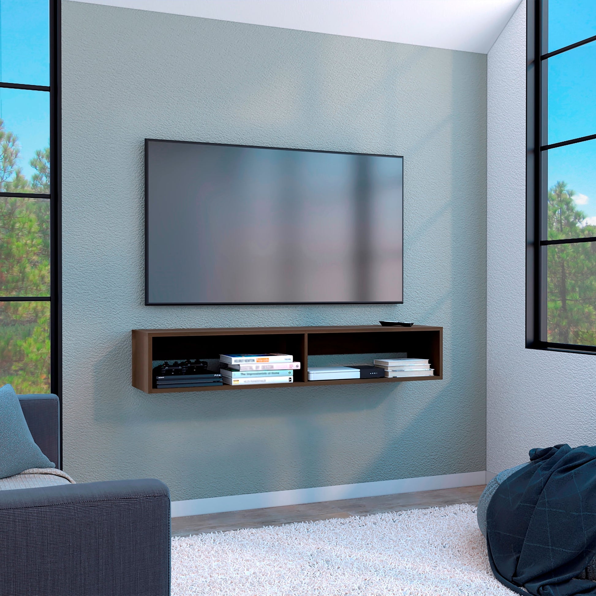 Rack Tv 65'' Flotante 26X150 Rta Olivo