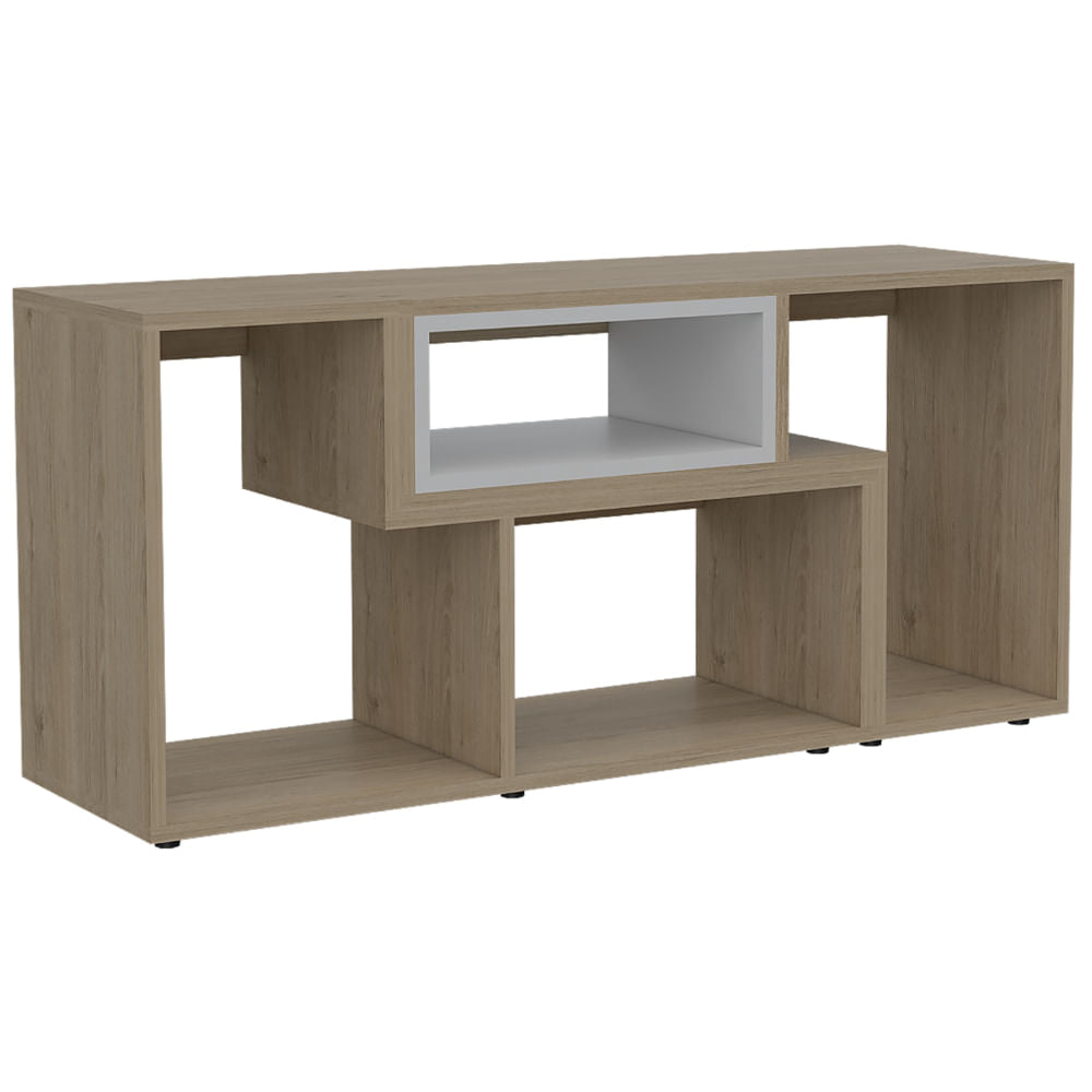 Rack Tv Extensible Zebrano Rovere+Blanco