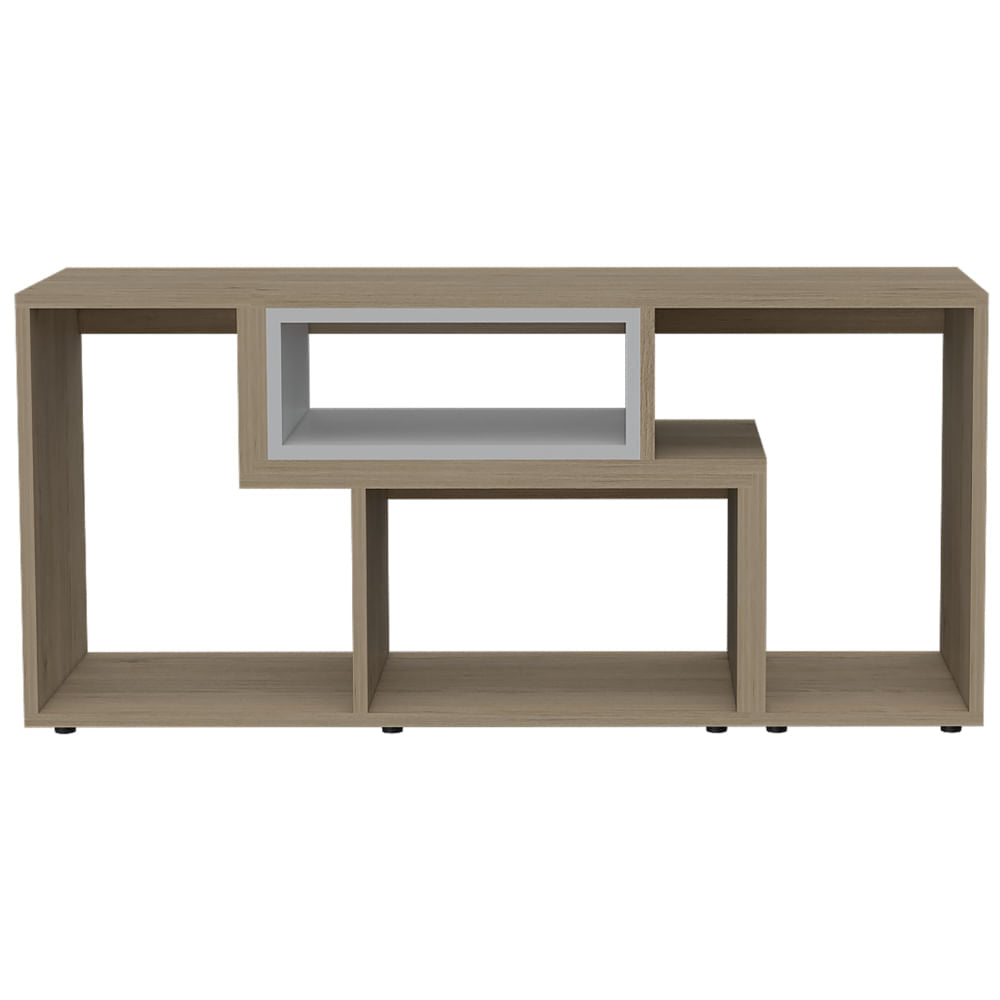 Rack Tv Extensible Zebrano Rovere+Blanco