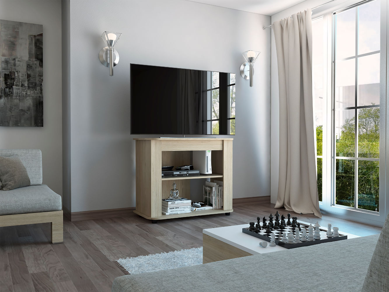 Rack Para Tv Maori Rovere