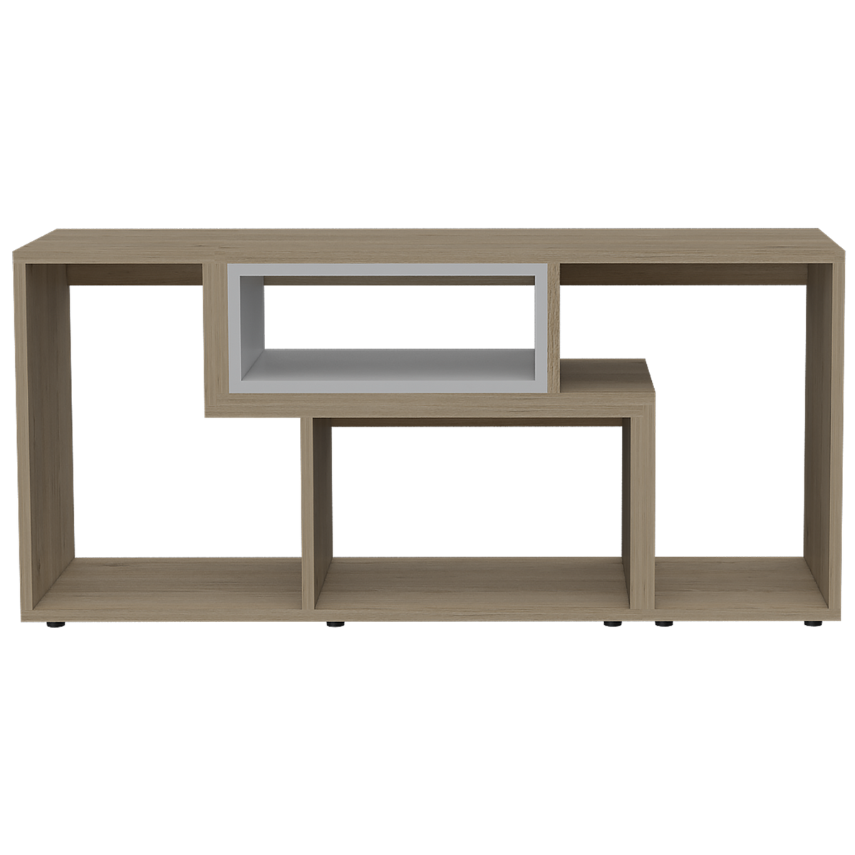Rack Tv Extensible Zebrano Rovere+Blanco