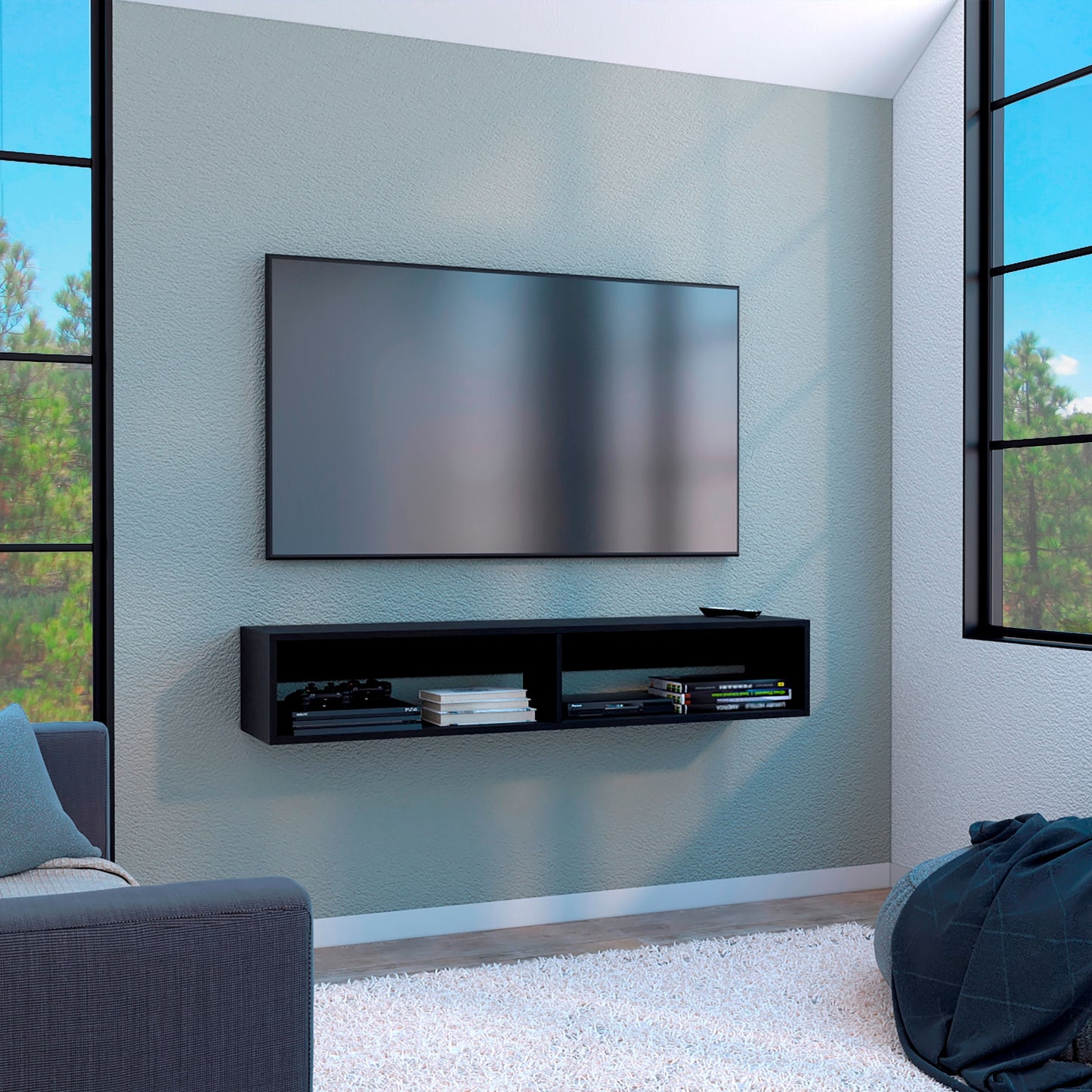 Rack Tv 65'' Flotante 26X150 Rta Wengue
