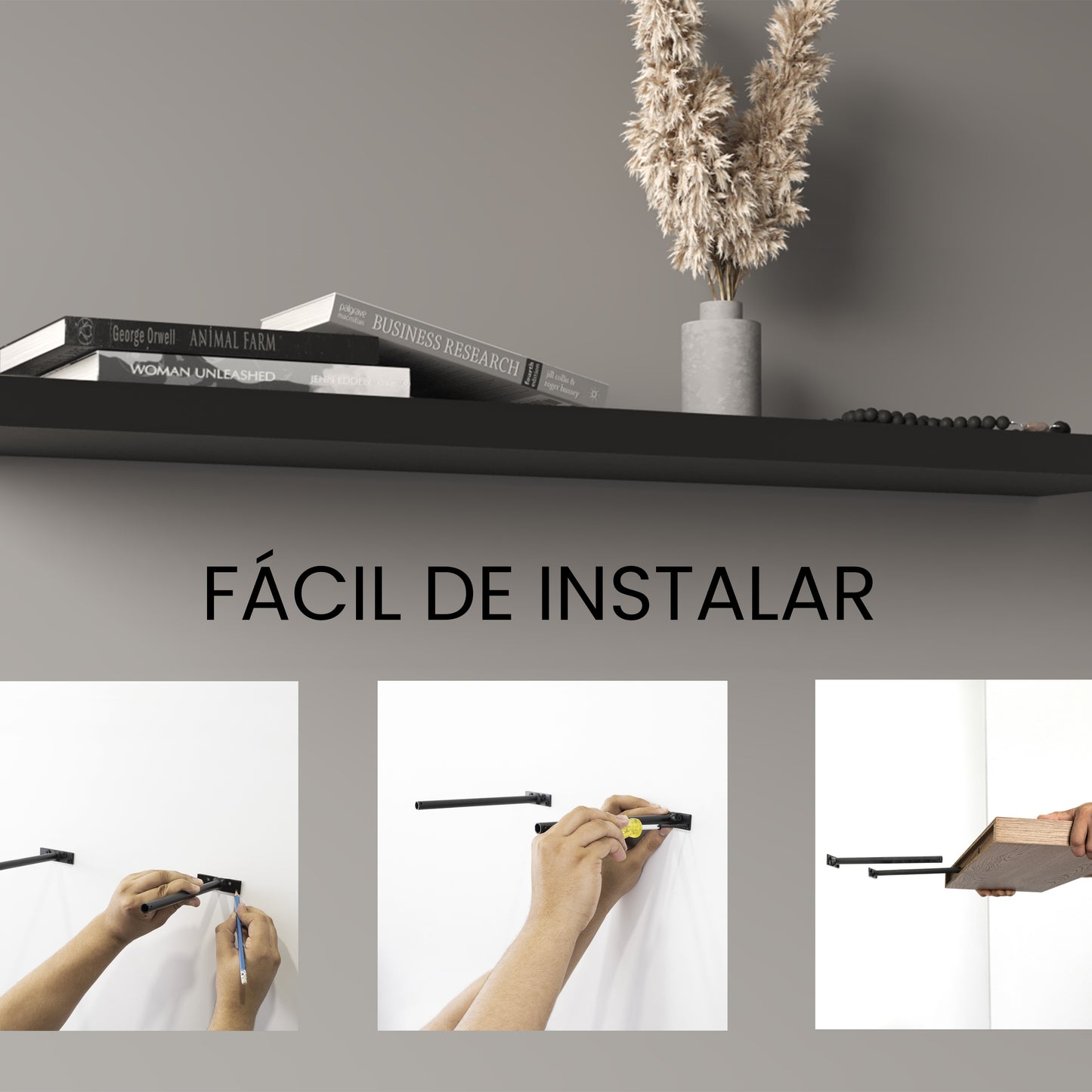Repisa Flotante 120 X 25 Rta Wengue