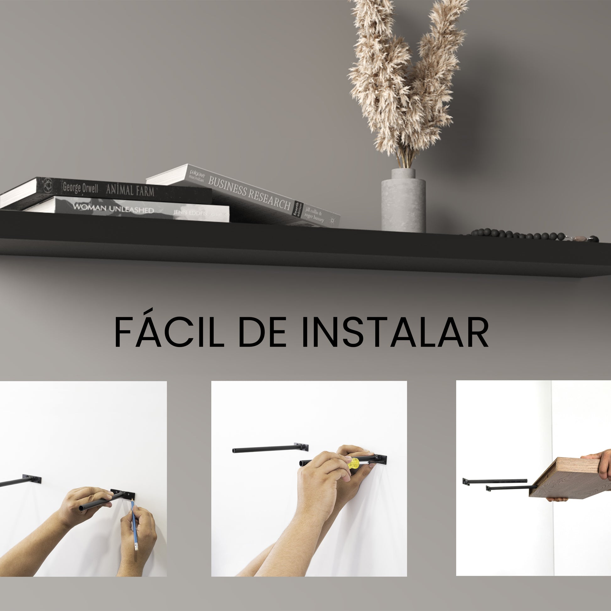 Repisa Flotante 120 X 25 Rta Wengue