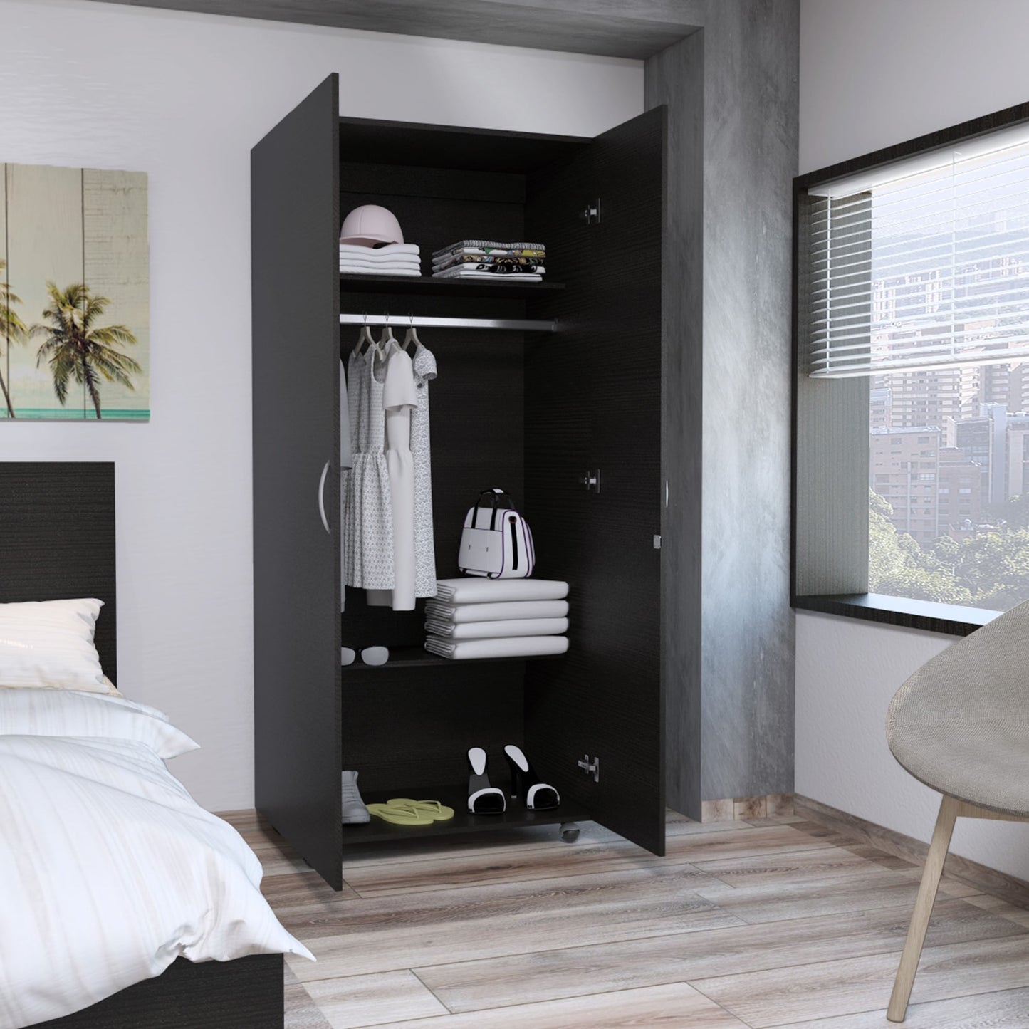 Ropero Hogar Basic 180 X 80 X 48 Rta Wengue