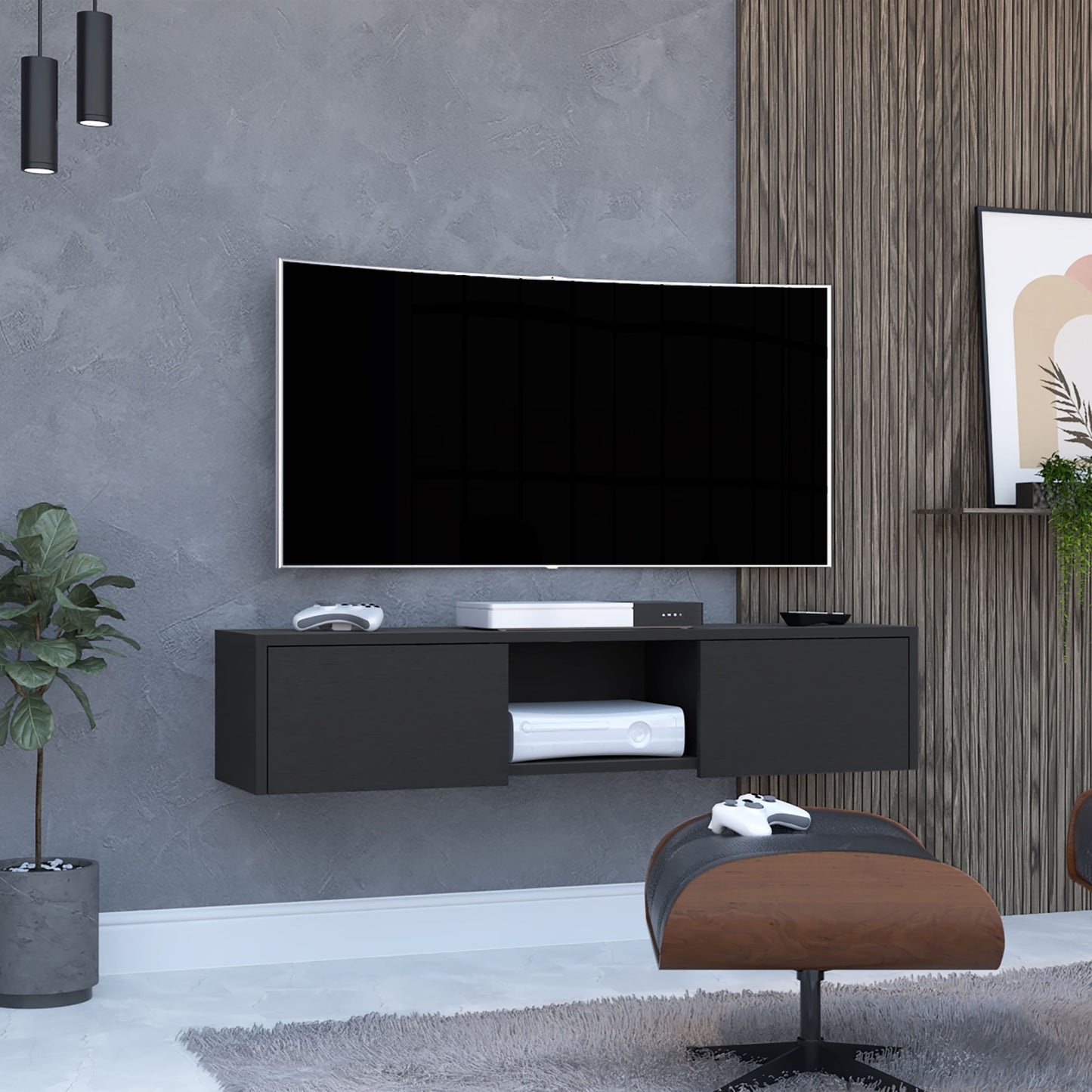 Repisa De Tv Glen 125 Rta Wengue