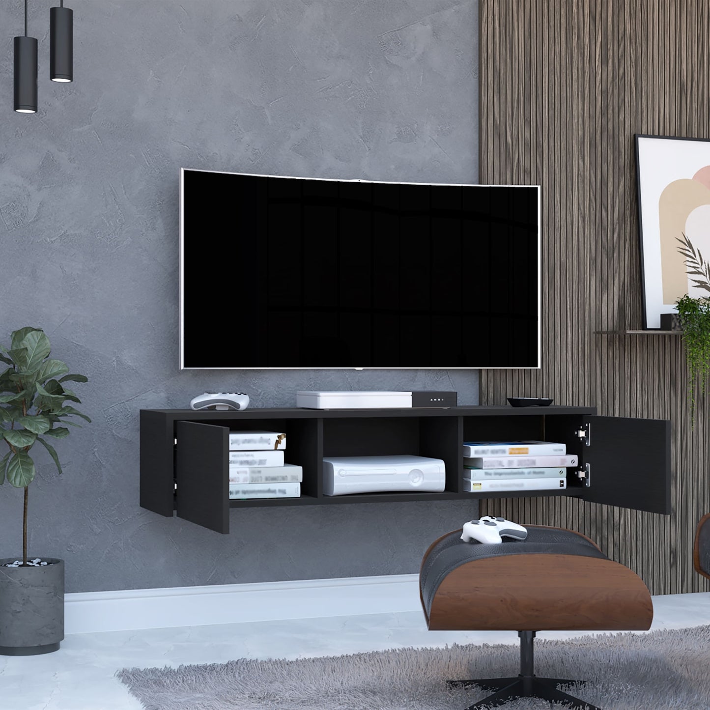 Repisa De Tv Glen 125 Rta Wengue