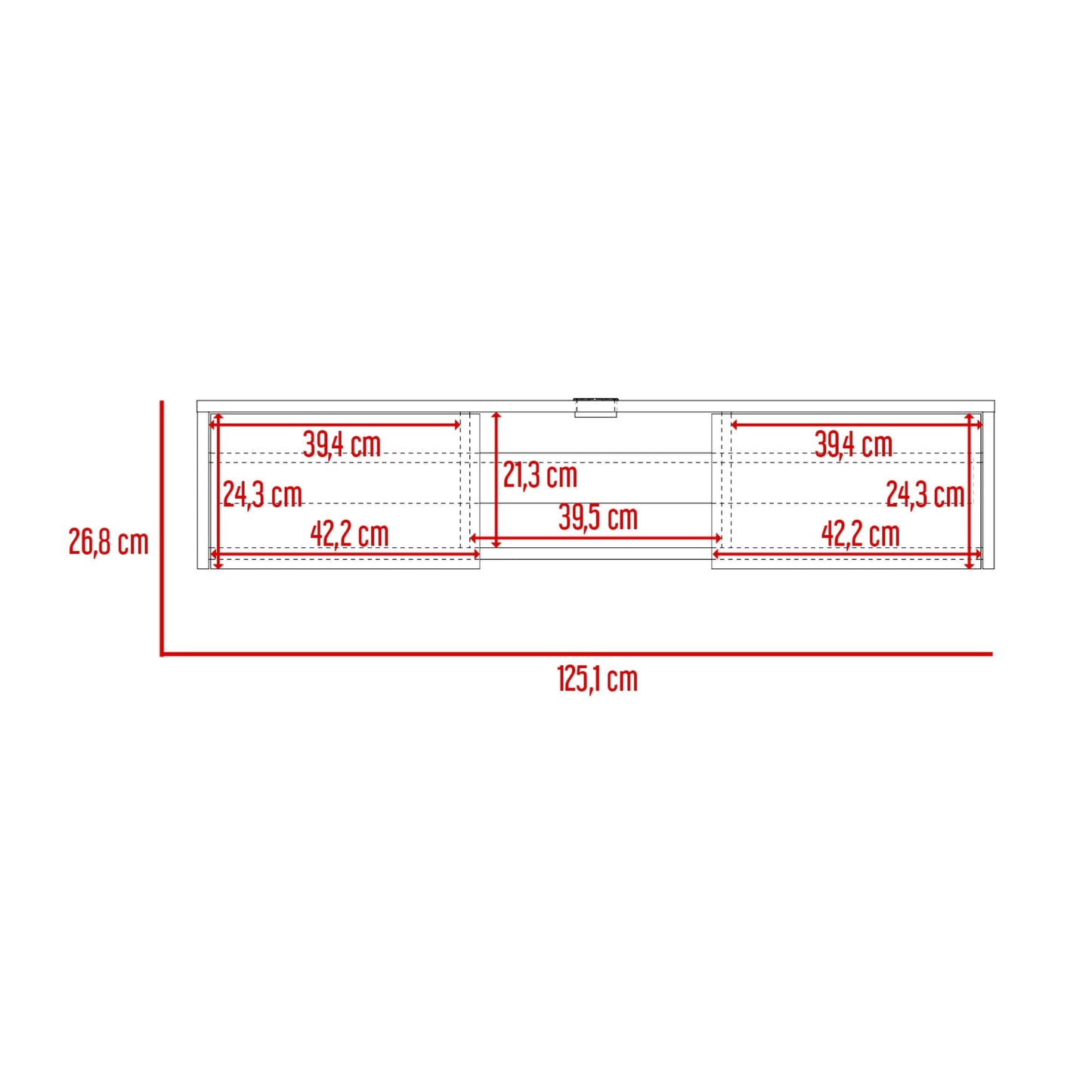 Repisa De Tv Glen 125 Rta Wengue