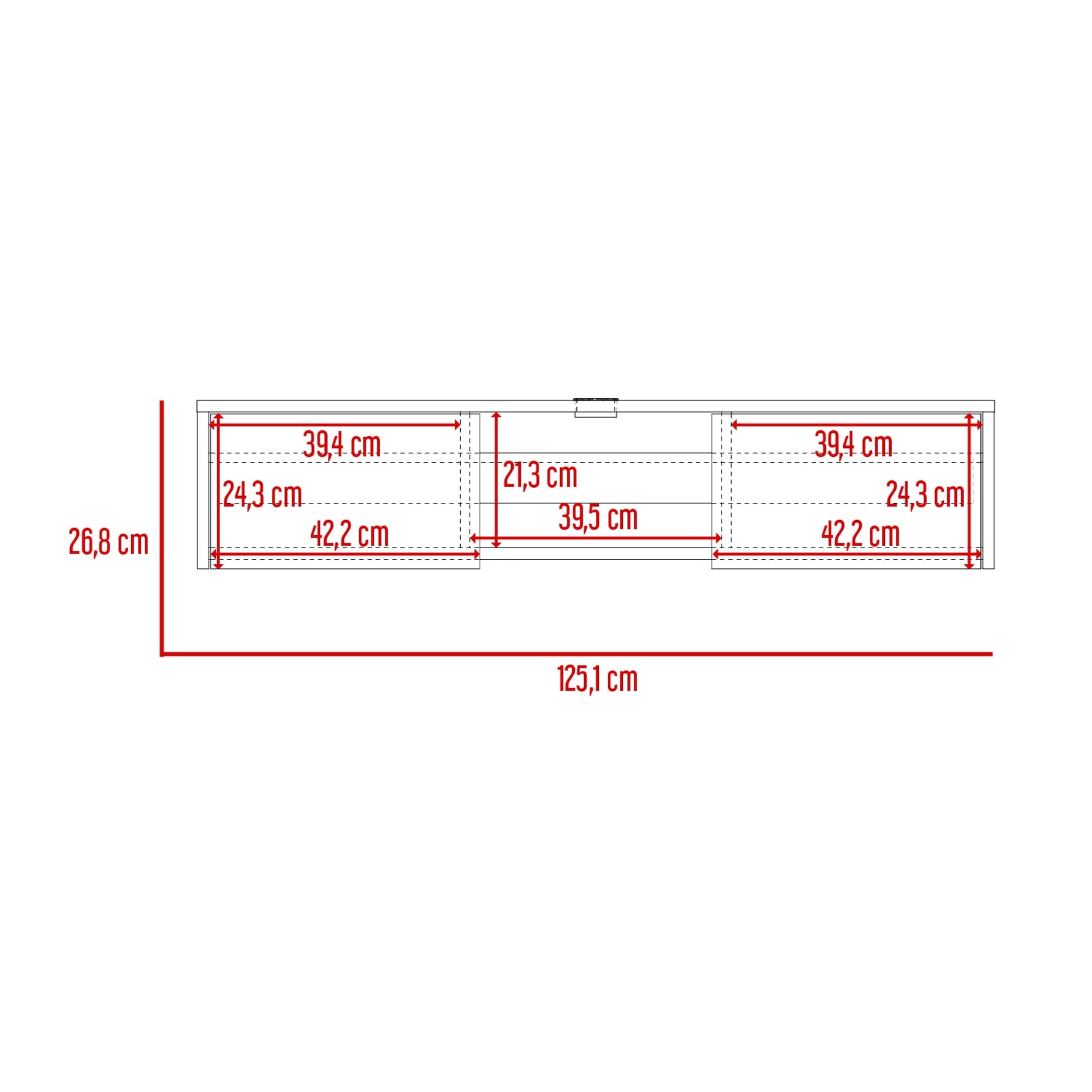 Repisa De Tv Glen 125 Rta Wengue