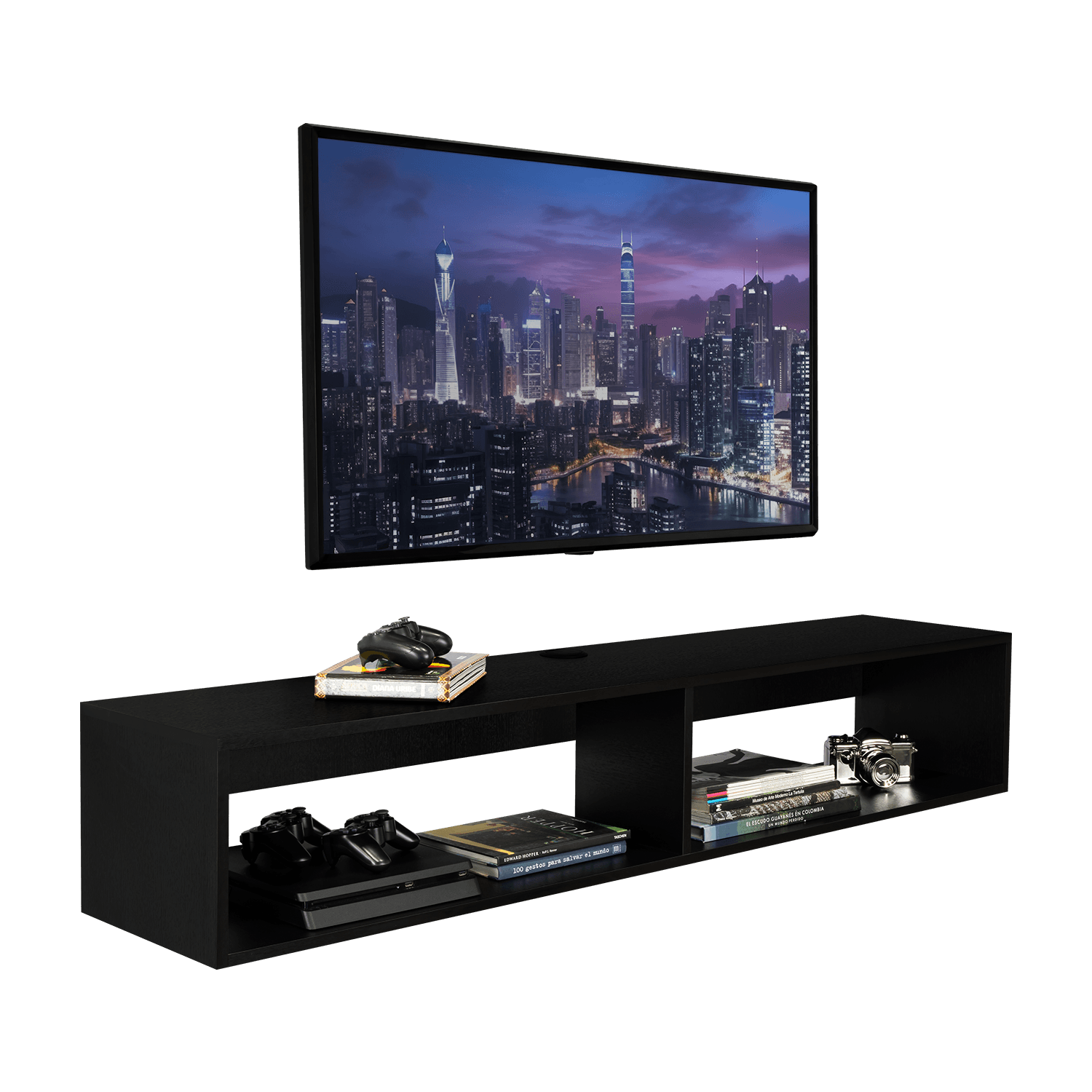 Rack Tv 65'' Flotante 26,5X150X32 Rta Rta Wengue Zf