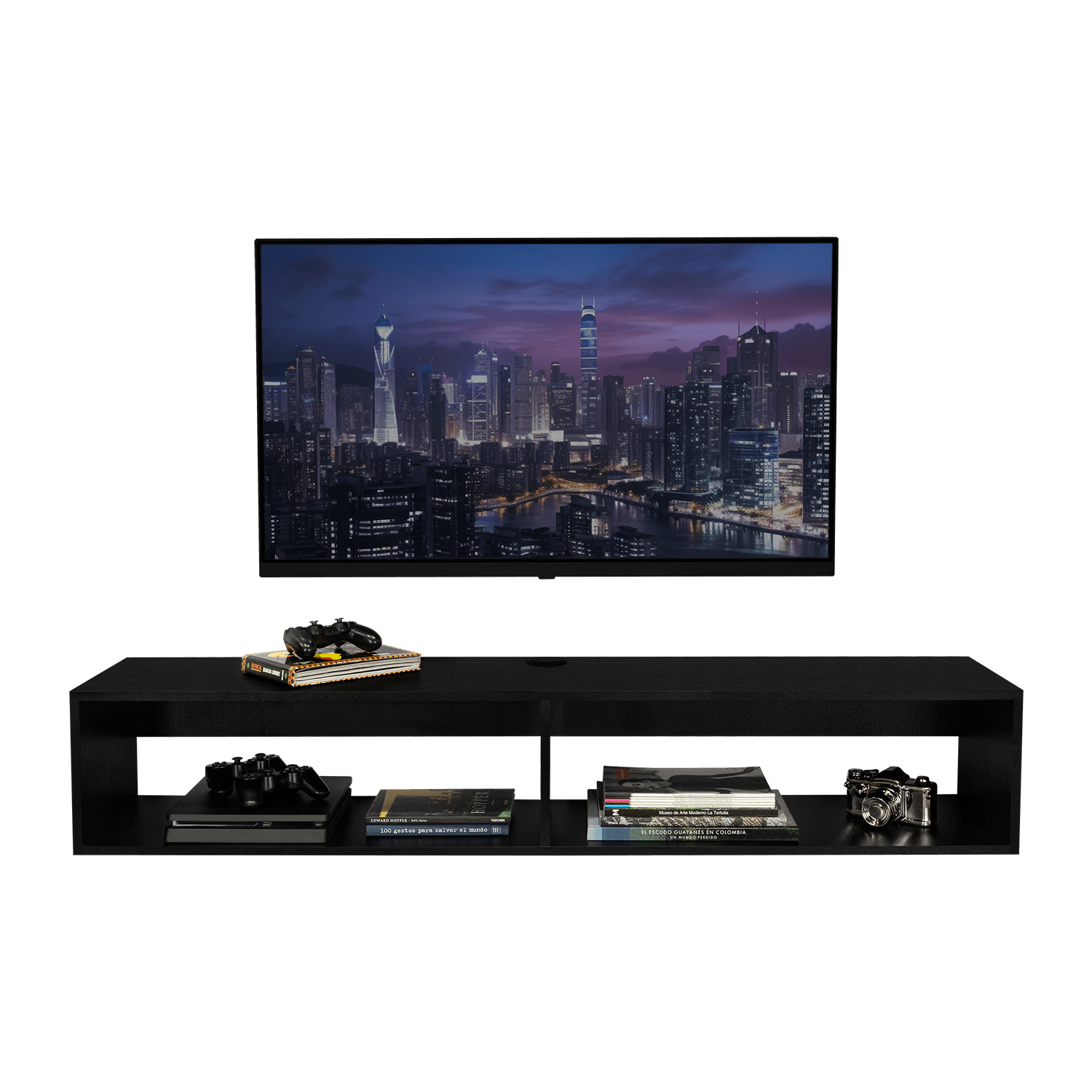 Rack Tv 65'' Flotante 26,5X150X32 Rta Rta Wengue Zf