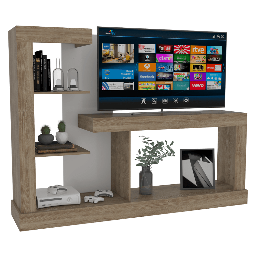 Rack Para Tv Minotti Miel+Blanco