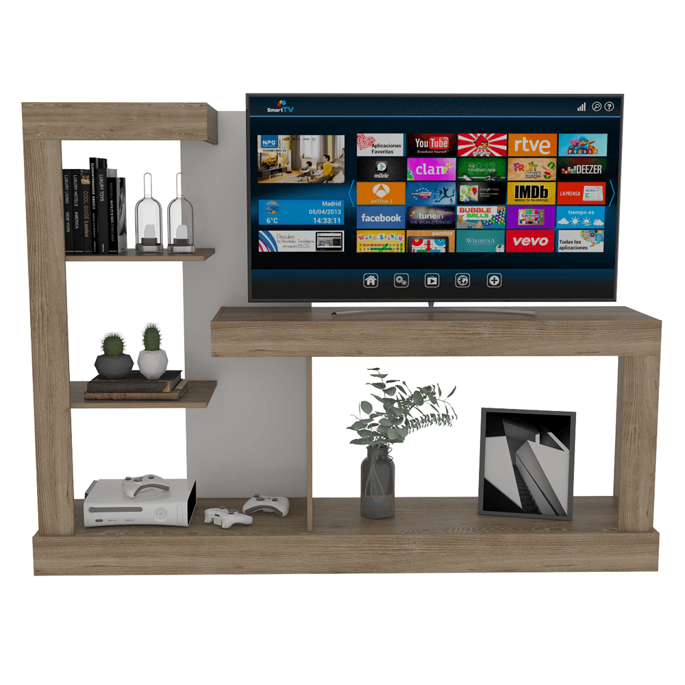 Rack Para Tv Minotti Miel+Blanco