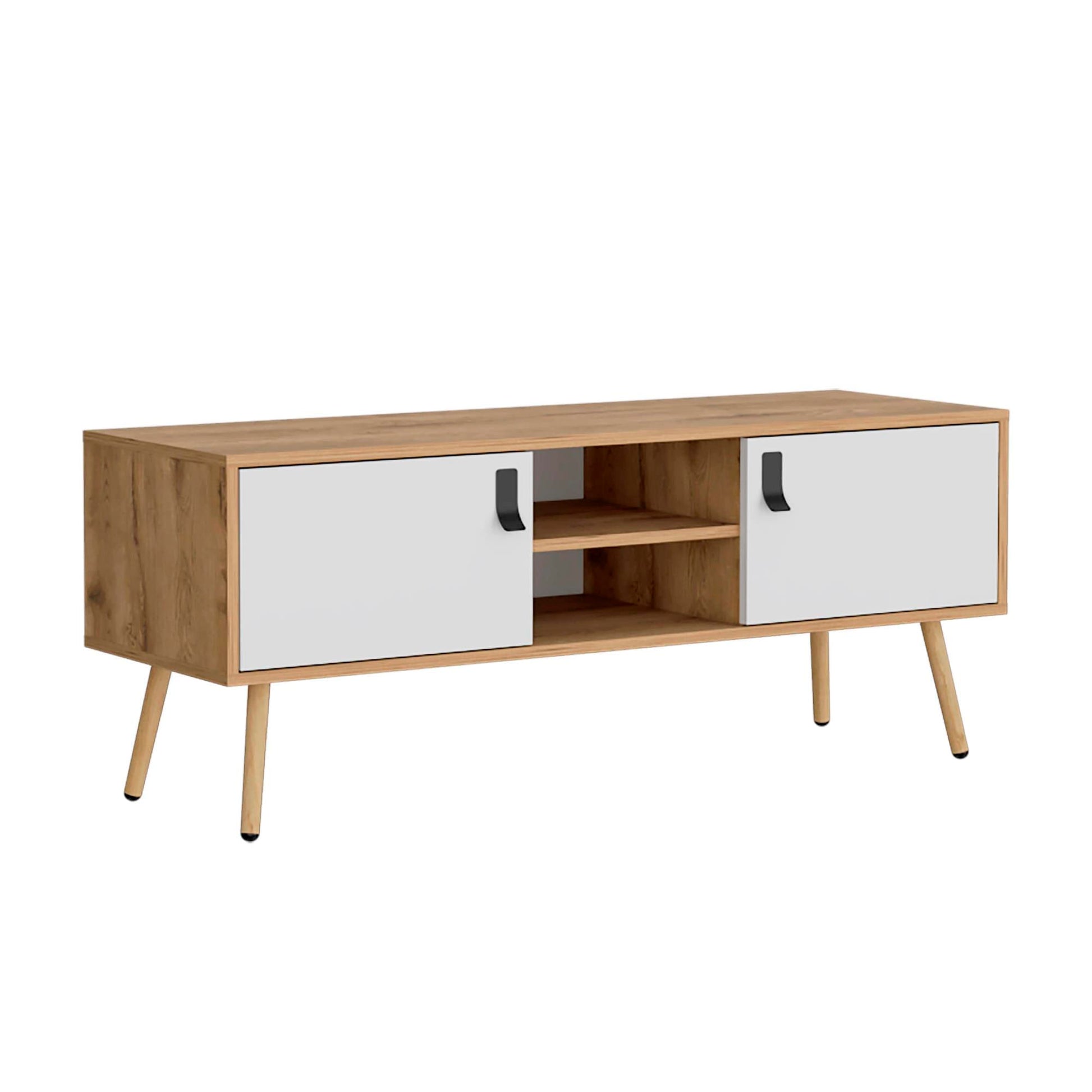 Rack Para Tv 50'' 121 X 48 Huna Rta Macadamia Blanco