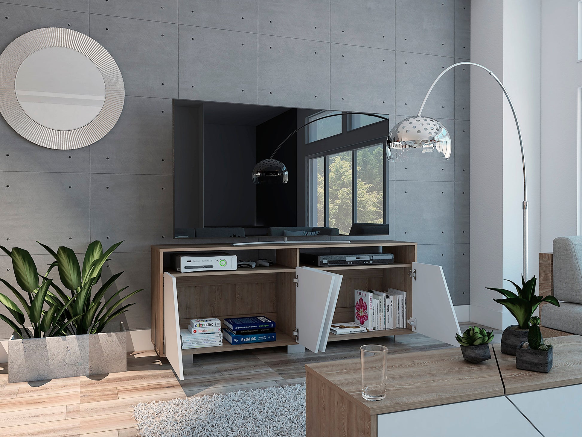 Rack Tv Fraktal Miel