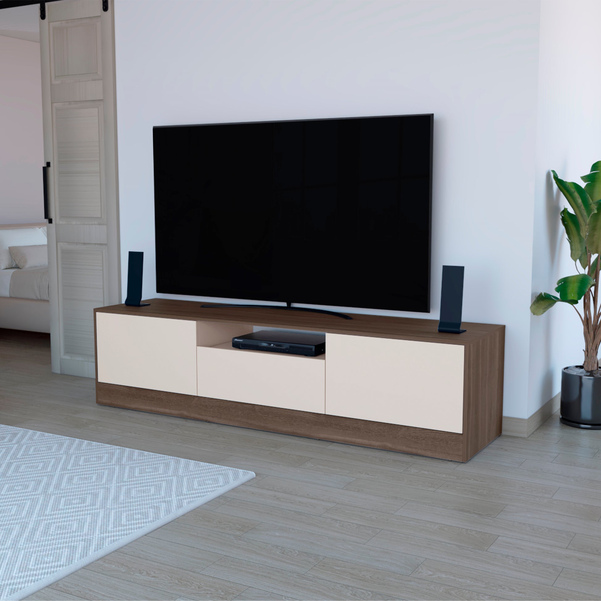 Rack Para Tv Niles 506X200X50 Rta Milan + Capri