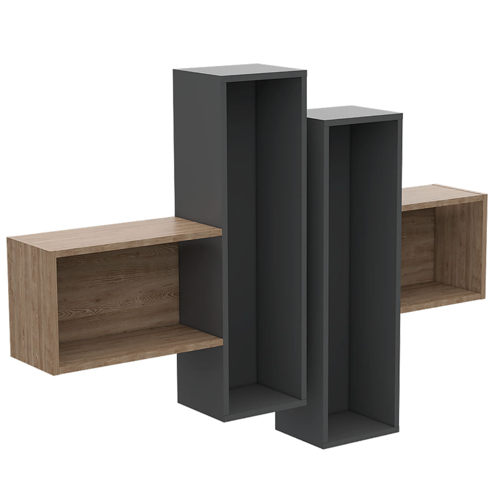 Repisa Wall 2A Miel+Plomo