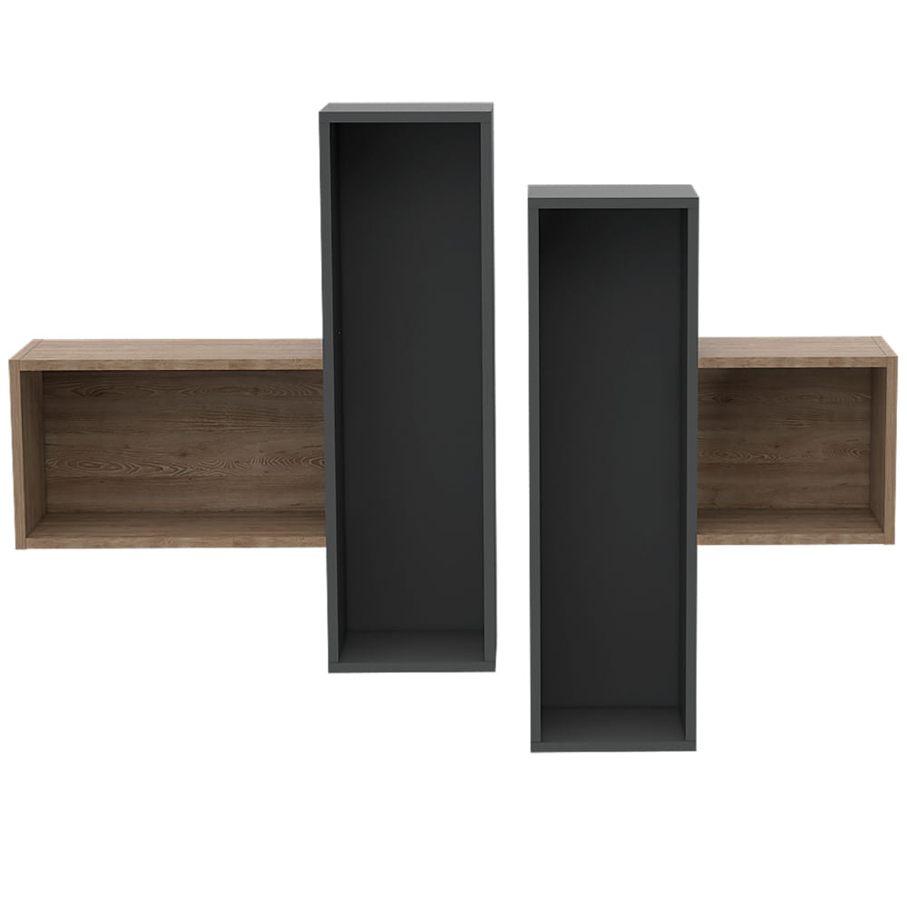 Repisa Wall 2A Miel+Plomo