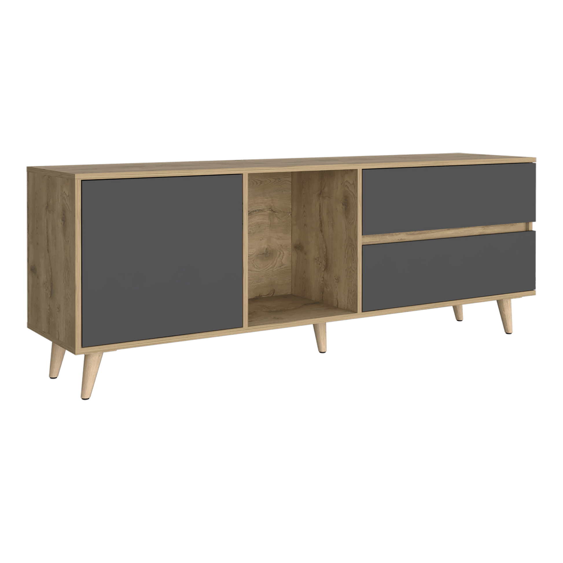 Rack Para Tv 65'' Salem Rta Macadamia Plomo
