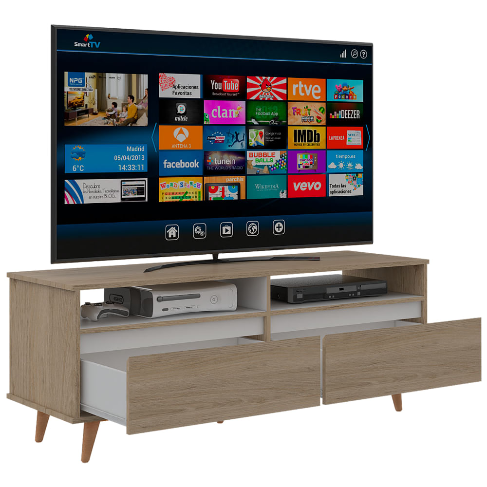 Rack Para Tv Benett Rovere+Blanco