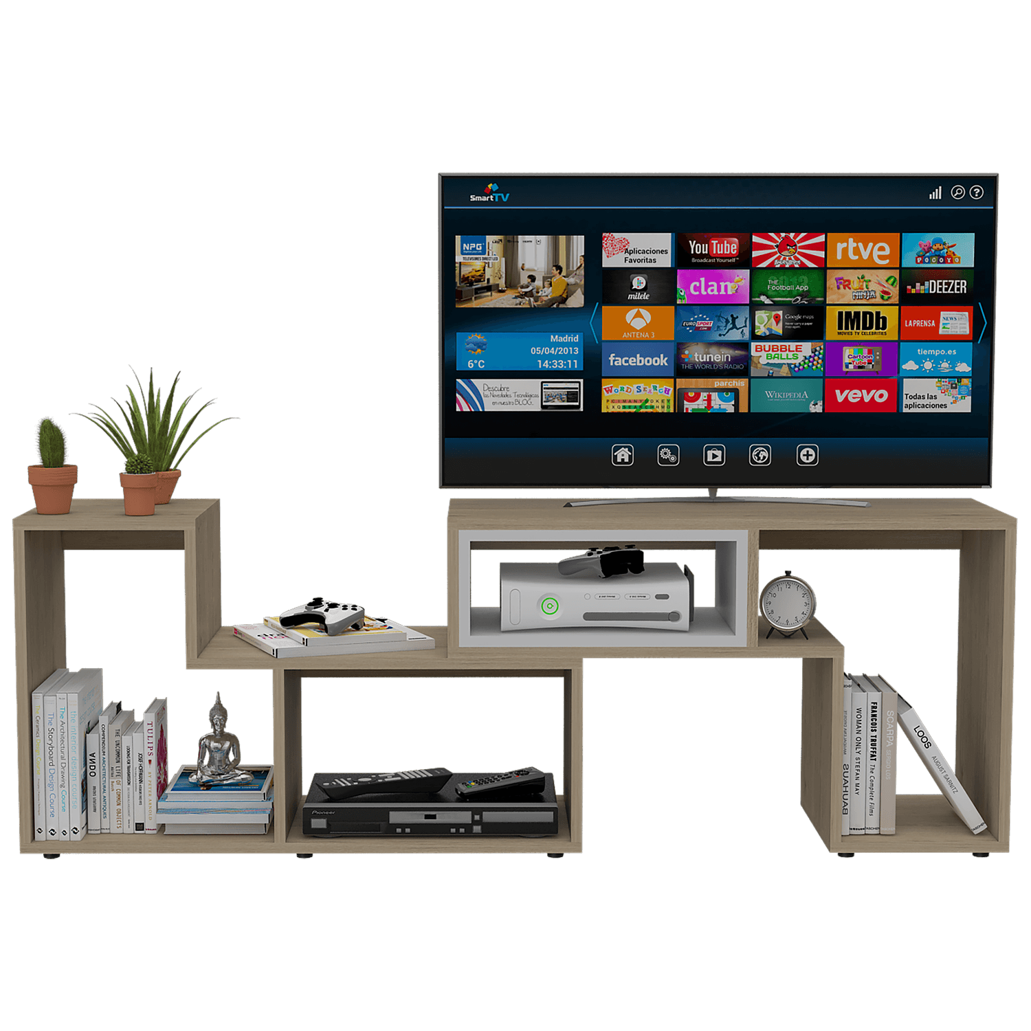 Rack Extensible Beijing Rta Rovere-Blanco