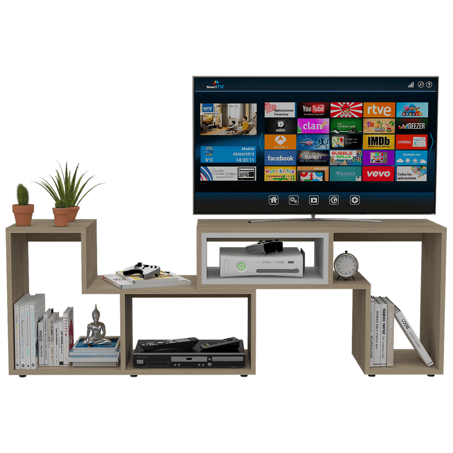 Rack Extensible Beijing Rta Rovere-Blanco