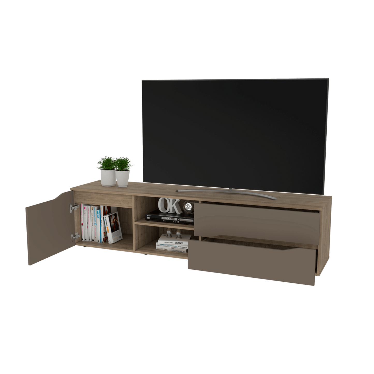 Rack Para Tv 60'' Obregon 45 X 180 Rta Una Taupe