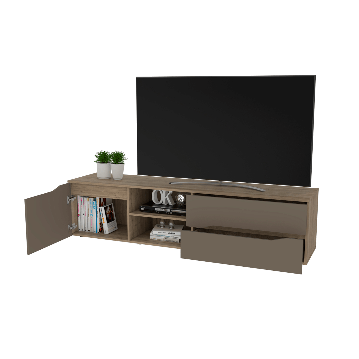 Rack Para Tv 60'' Obregon 45 X 180 Rta Una Taupe