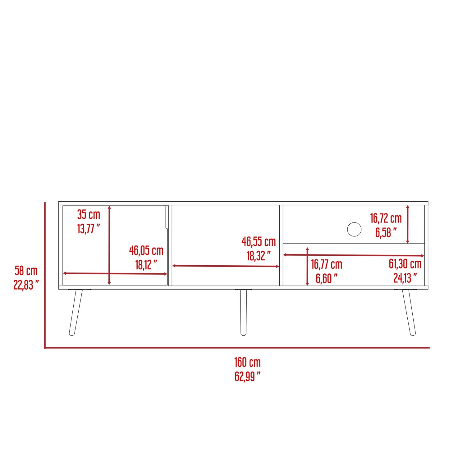 Rack Para Tv 65'' Vulcan 58X160 Rta Capri