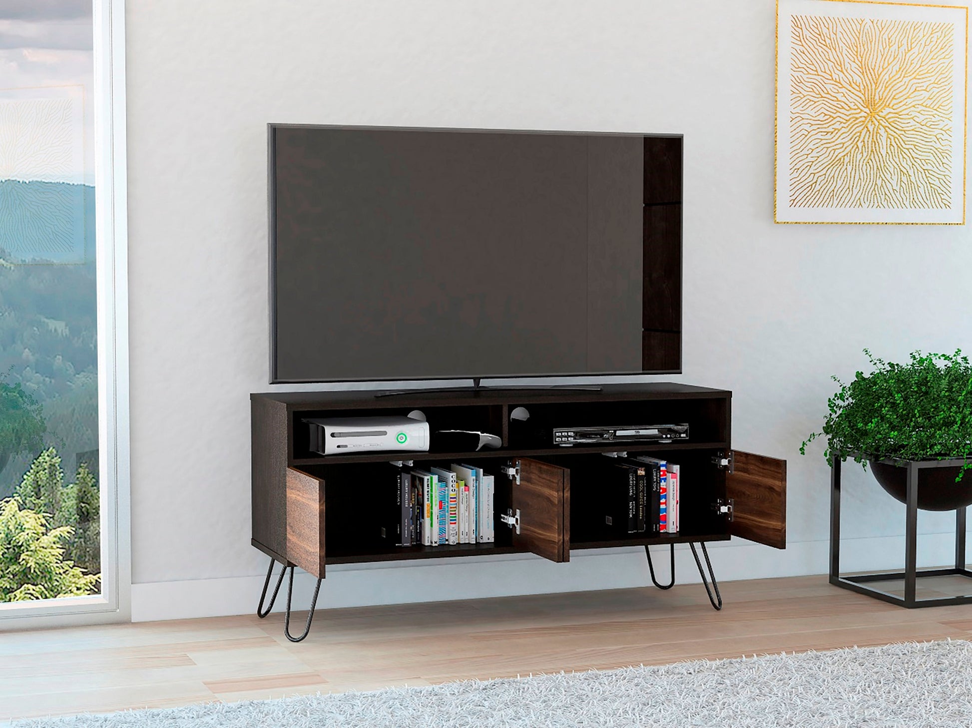 Rack Tv Vassel Rta Wengue-Nogal