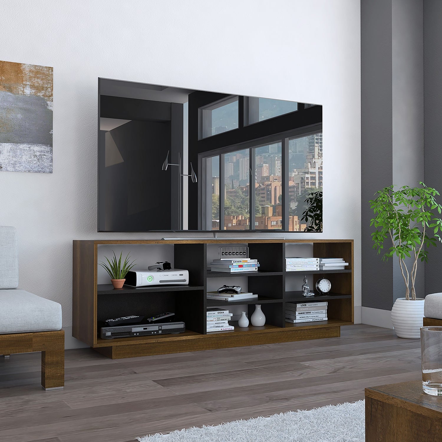 Rack Para Tv Vedra Caramelo+Wengue