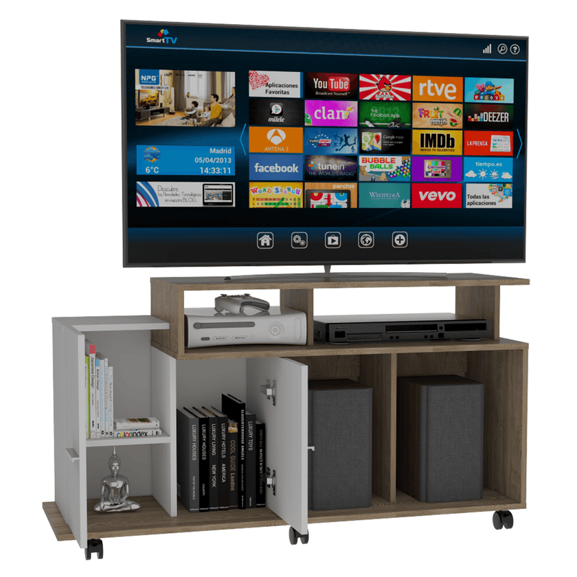 Rack Para Tv Valera  Miel Blanco