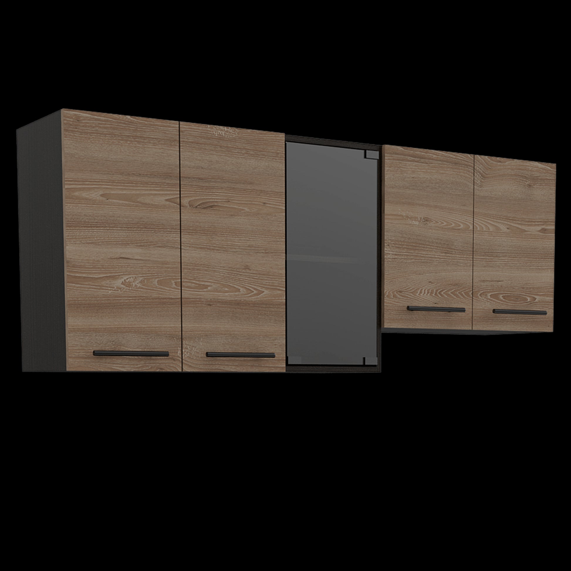 Mueble Superior De Cocina 150 Luna Rta  Wengue + Miel