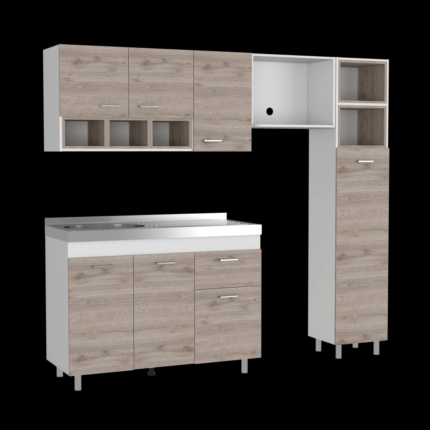 Cocina Lisz 220 Rta Blanco + Bardolino